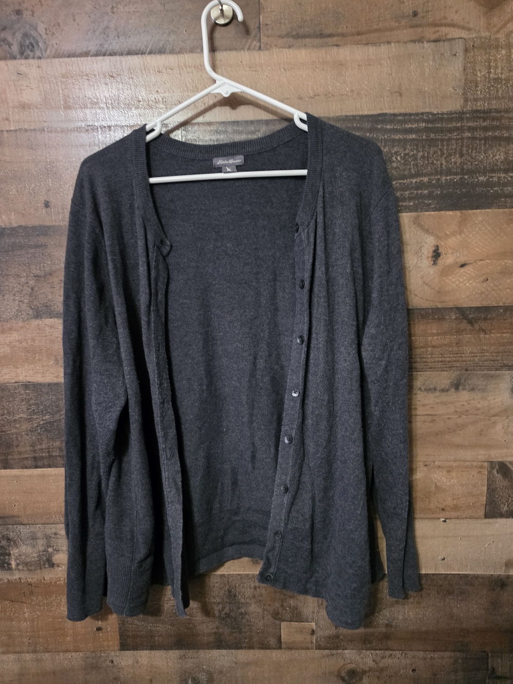 Eddie Bauer Women's Gray Cardigan Size 2XL